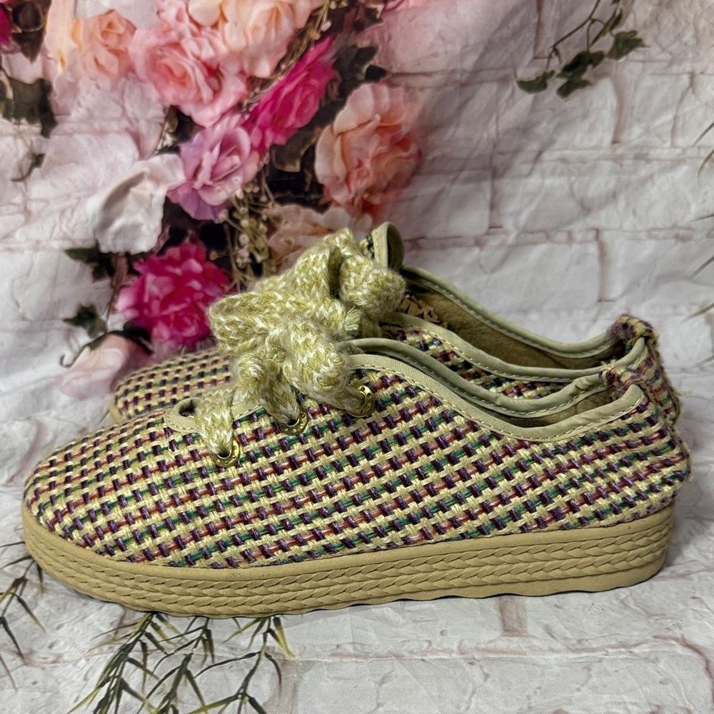 Stylish Multicolor Woven Women's Shoes - Picture 3 of 8
